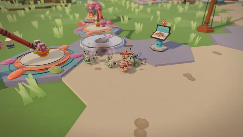 Units fighting beside a tower at the edge of a base
